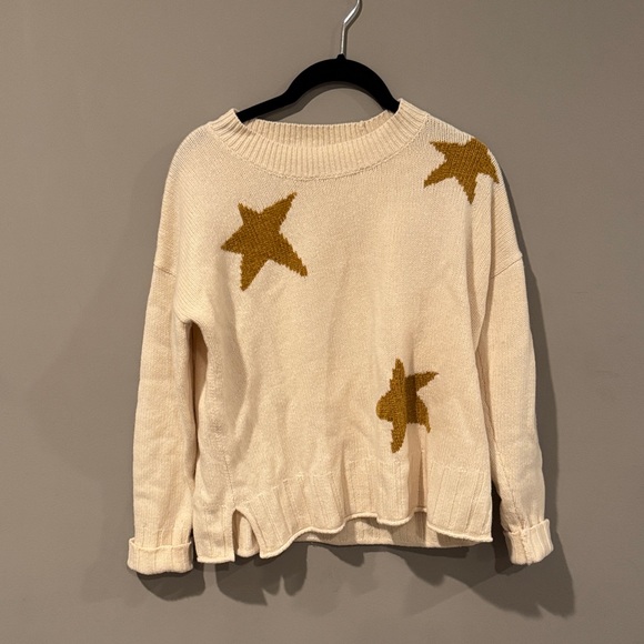 Star Patterned Cream Sweater - Picture 1 of 5
